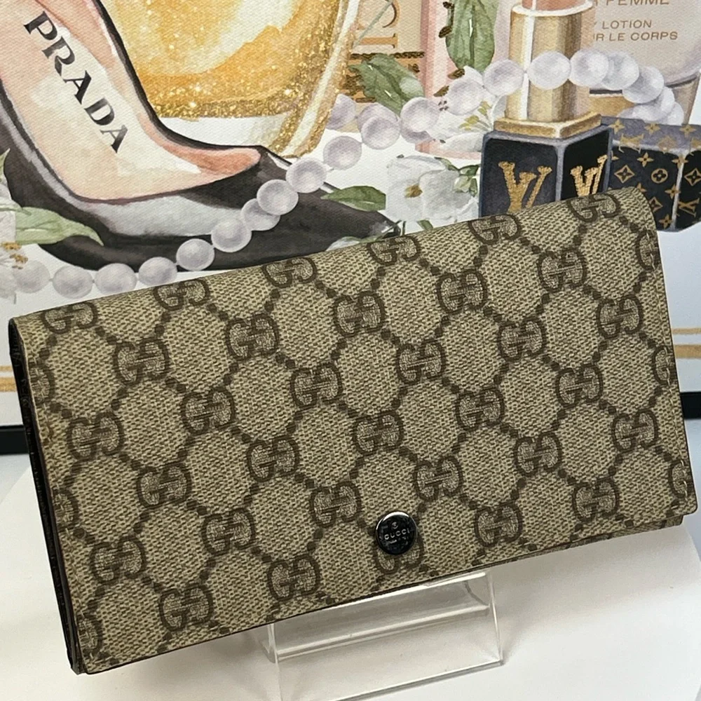 GUCCI GG Supreme Monogram Continental Wallet 😍🔥 - Picture 14 of 17